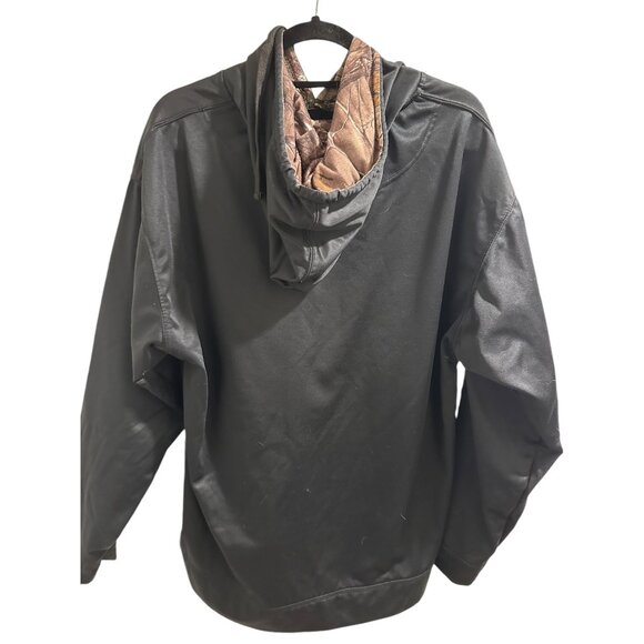 🍒 2/$20 🍒 Realtree Black Hoodie With Camo Logo & Flag Design sz XL - Picture 4 of 4